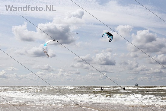 Kitesurfers, Strand, Castricum