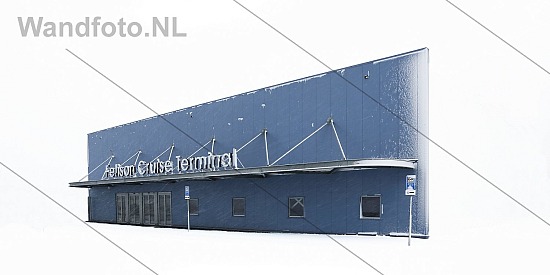 Sneeuw, Felison Cruise Terminal, IJmuiden