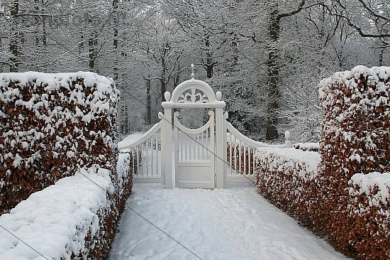 Sneeuw Landgoed Beeckestijn, Park Beeckestijn, Velsen-Zuid