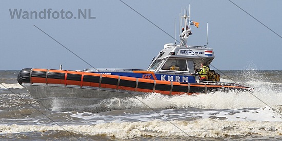 KNRM-Reddingboot De Redder, Strand - Branding, Katwijk aan Zee