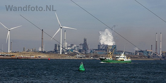 Viskotter TX-3 vertrekt naar Zee, Buitenhaven, IJmuiden