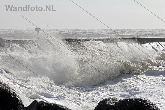 Storm, Zuidpier, IJmuiden