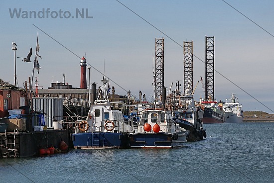Laag water in de Pishoek, Vissershaven - Oliesteiger, IJmuiden