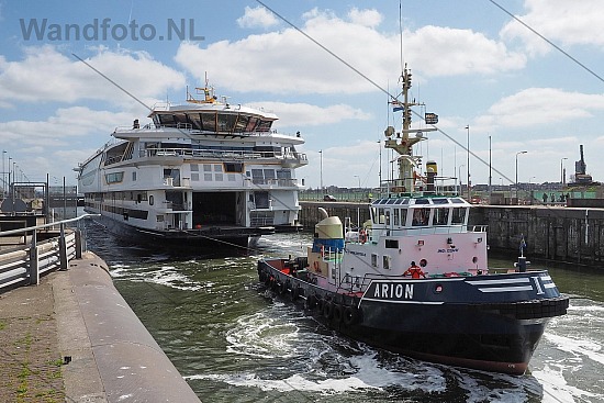Nieuwe veerboot Texelstroom, Noordersluis, IJmuiden