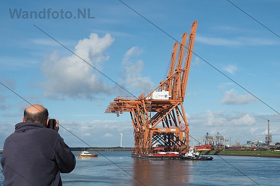 Containerkranen Ceresterminal vertrokken, Noordersluis, IJmuiden