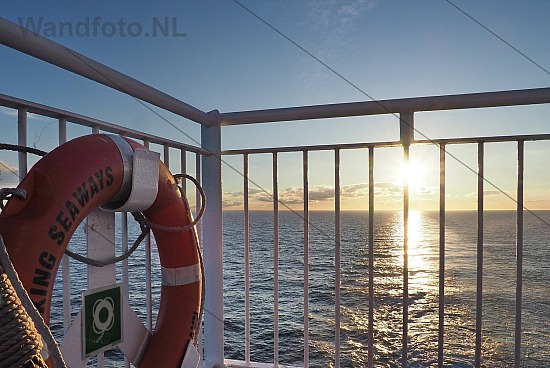 Zonsondergang, Cruiseferry King Seaways, Noordzee