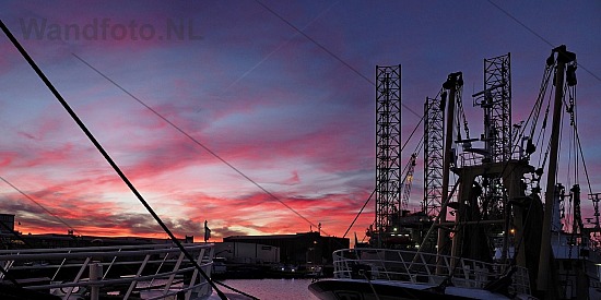Zonsondergang, Vissershaven, IJmuiden
