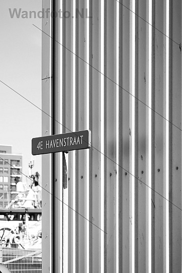 Straatnaambord, 4e Havenstraat, IJmuiden (FotoKvL/07-04-2024)