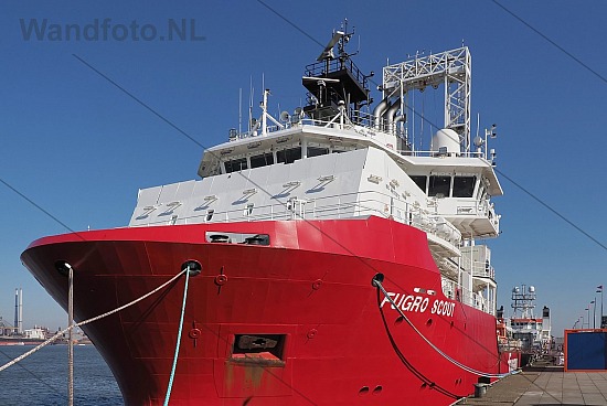 Geotechnical drilling vessel Fugro Scout, Cruisekade, IJmuiden (