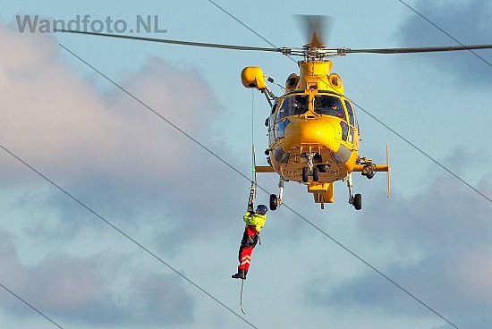 Hoisoefening IJRB met helikopter NHV, Kennemerstrand - Noordzee,