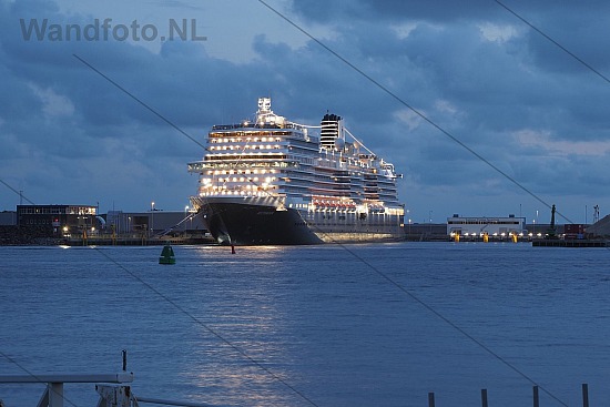 Brand new Dutch cruise ship Rotterdam in IJmuiden Netherlands.