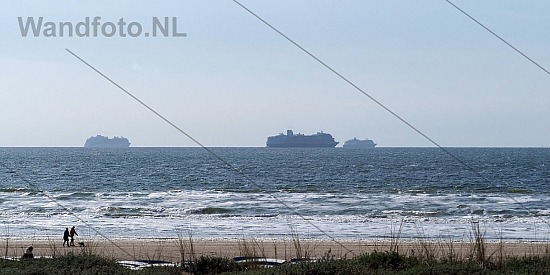 Cruiseschepen Regal Princess, Nieuw Statendam en Zaandam, Ankerp