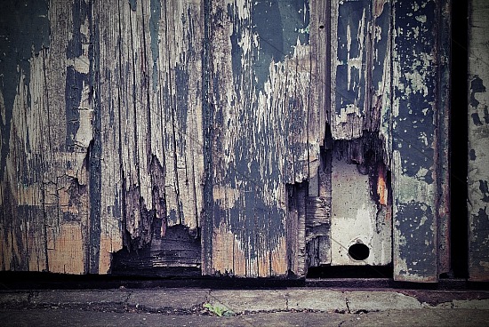 Oude deur, Halkade, IJmuiden (FotoKvL/08-06-2020)
