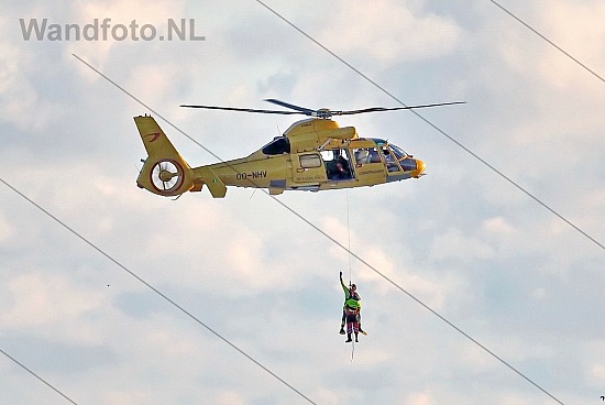 Hoisoefening IJRB met helikopter NHV, Kennemerstrand - Noordzee,