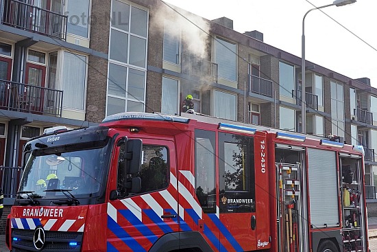 Flatbrand door pannetje op het vuur, IJmuiden