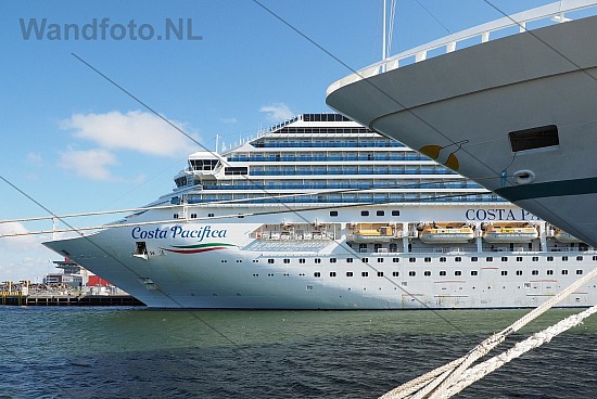 Cruiseschip Costa Pacifica, Felison Cruise Terminal, IJmuiden (F