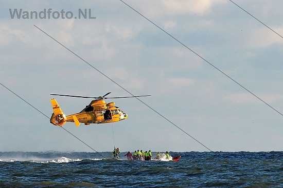 Hoistoefening IJRB met helikopter NHV, Kennemerstrand - Noordzee