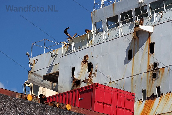Scheepswrak bulkcarrier OS 35, Zeesluis IJmuiden, IJmuiden (Foto