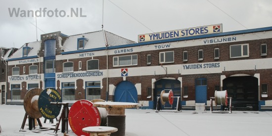 Sneeuw in het havengebied