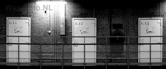 Celdeuren, Gevangenis De Koepel, Haarlem (FotoKvL/29-09-2017)