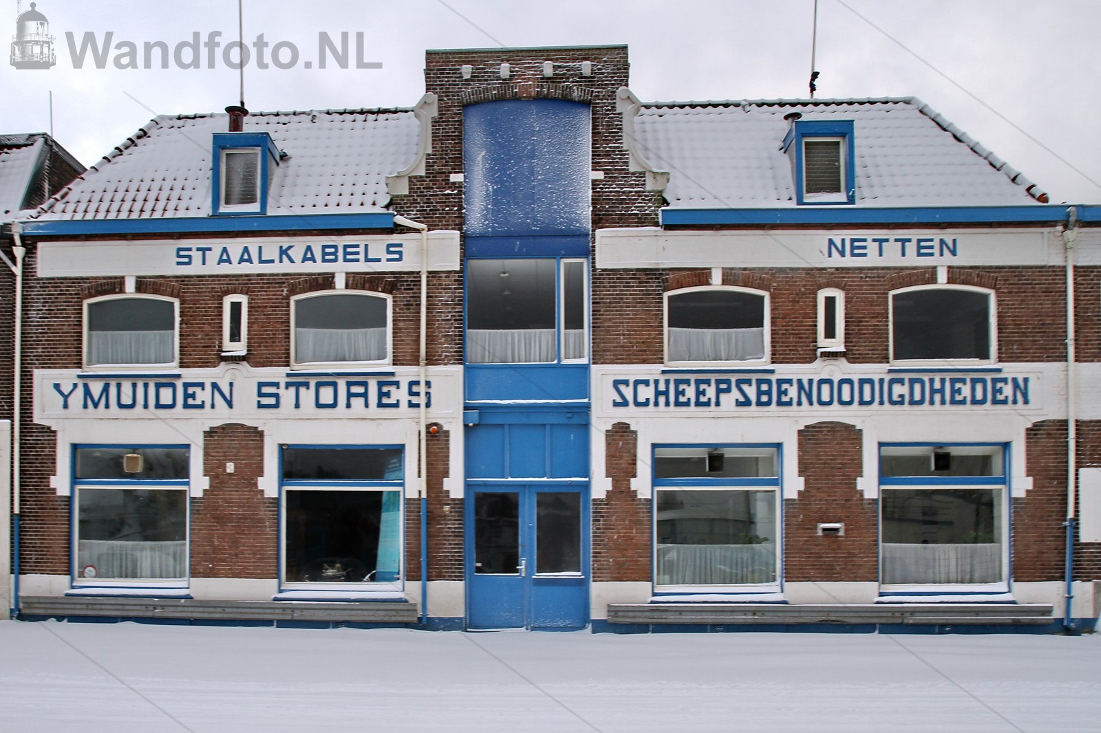 Sneeuw in het havengebied