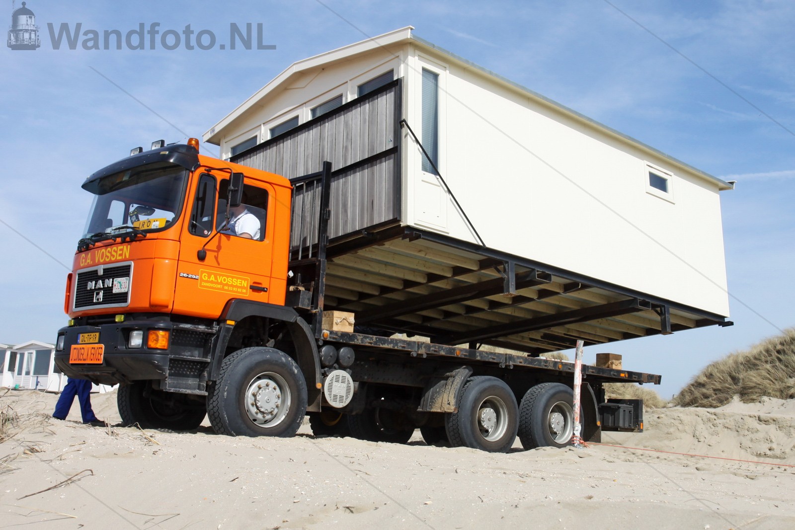Transport strandhuisjes Kennemerstrand - Grote Strand