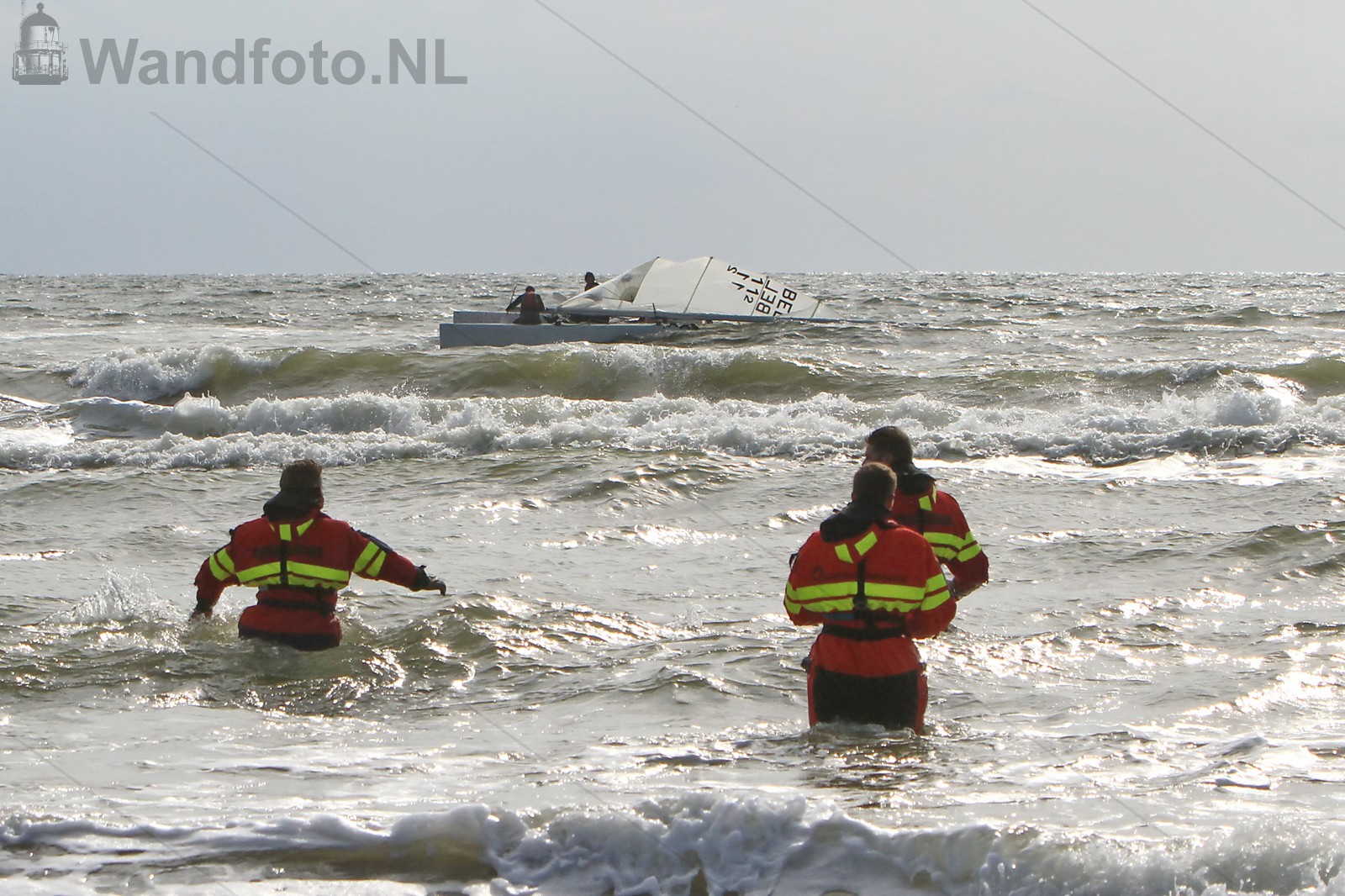 Strand/Kustlijn, IJmuiden aan ZeeCatamaranzeilers halen Texel n
