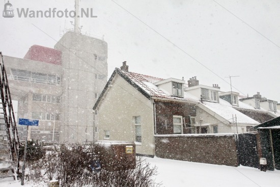 Semafoorduin in de sneeuw