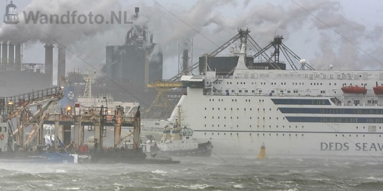 Cruiseferry King of Scandinavia loopt binnen tijdens stormweer