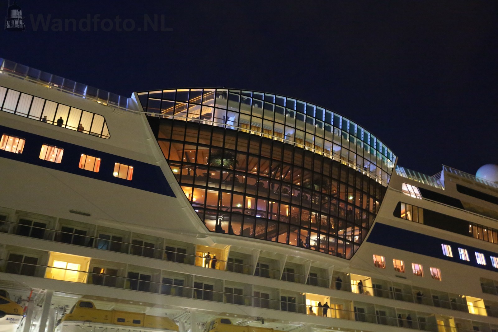 Cruise ship AIDAstella by night