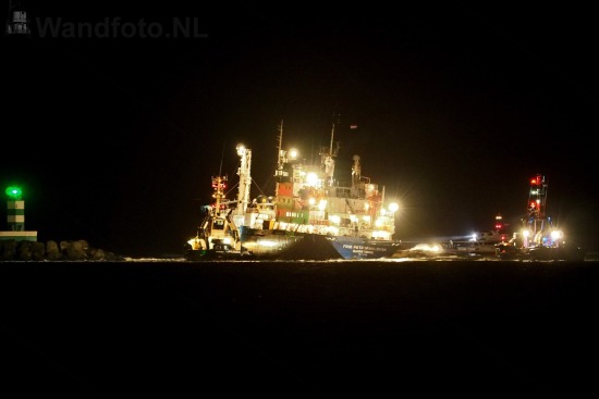 Schip op Zuidpier gelopen