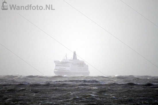 Cruiseferry King Seaways in stormweer