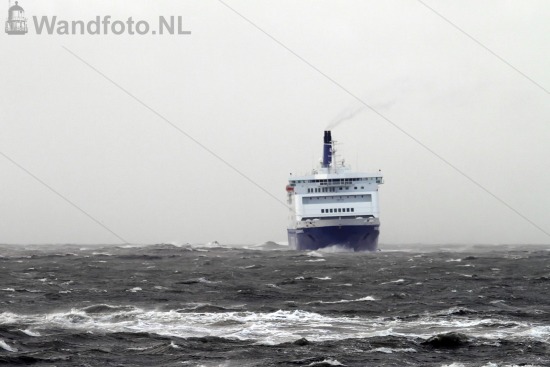 Cruiseferry King Seaways in stormweer
