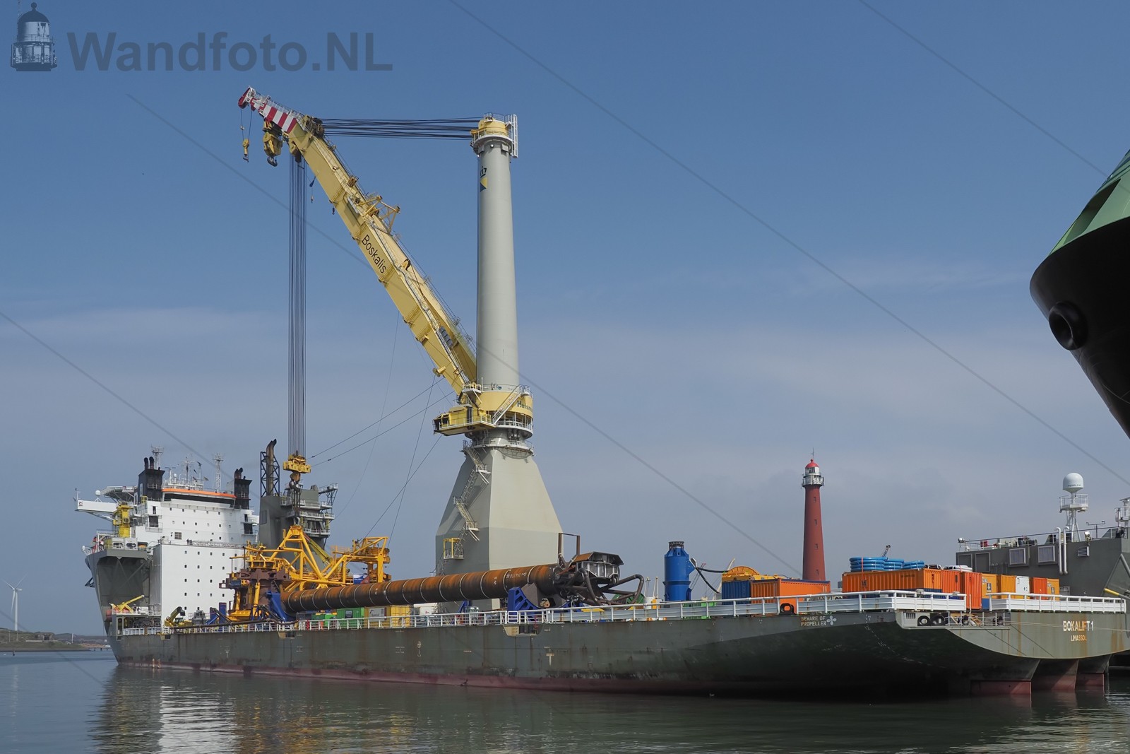 Transport drilling template van Breman op Bokalift 1