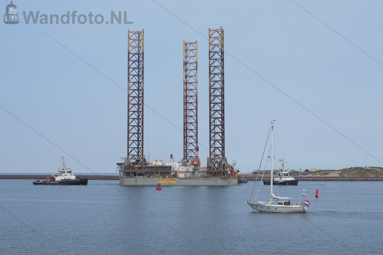 Verplaatsen booreiland Atlantic Rotterdam