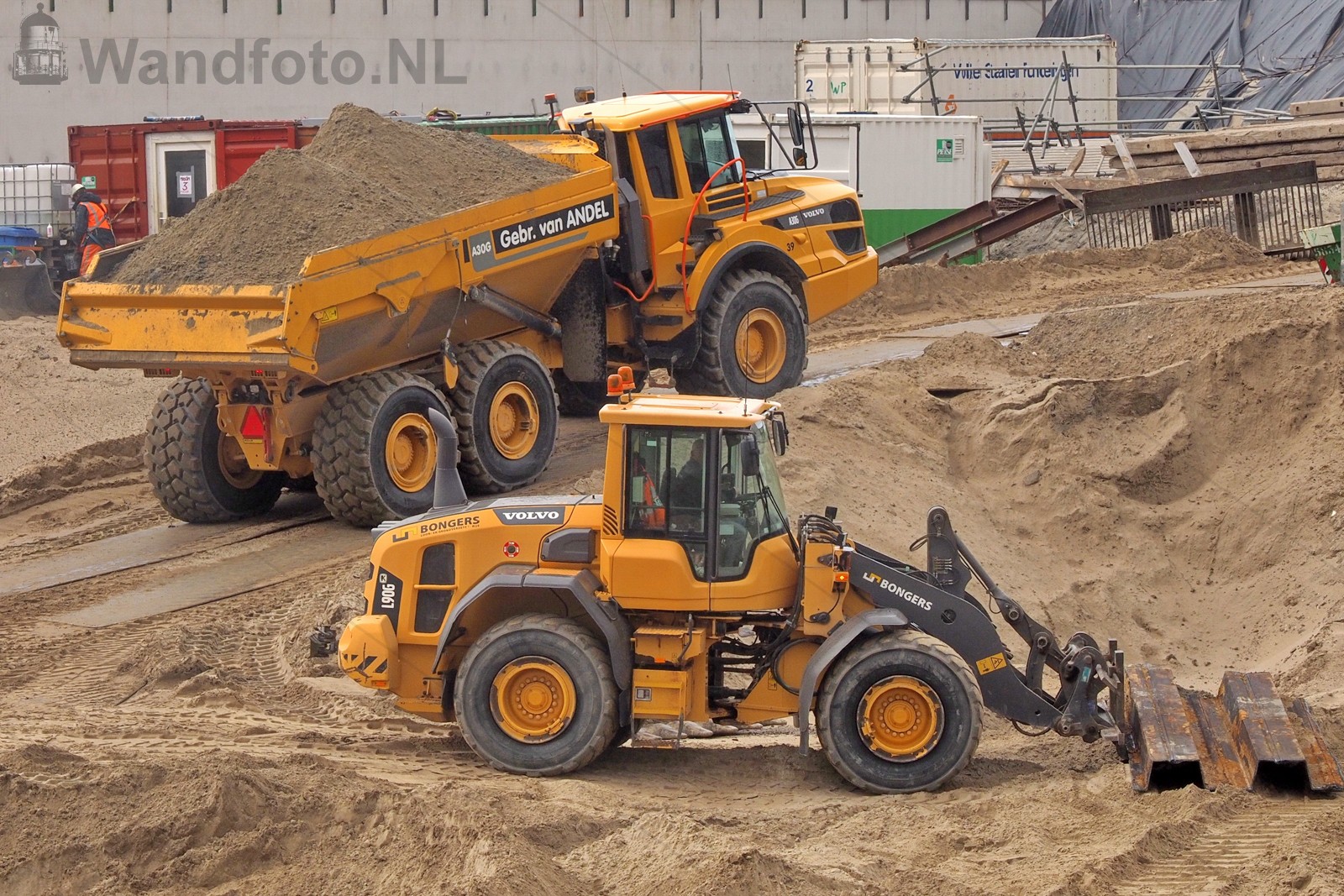Zand weggraven
