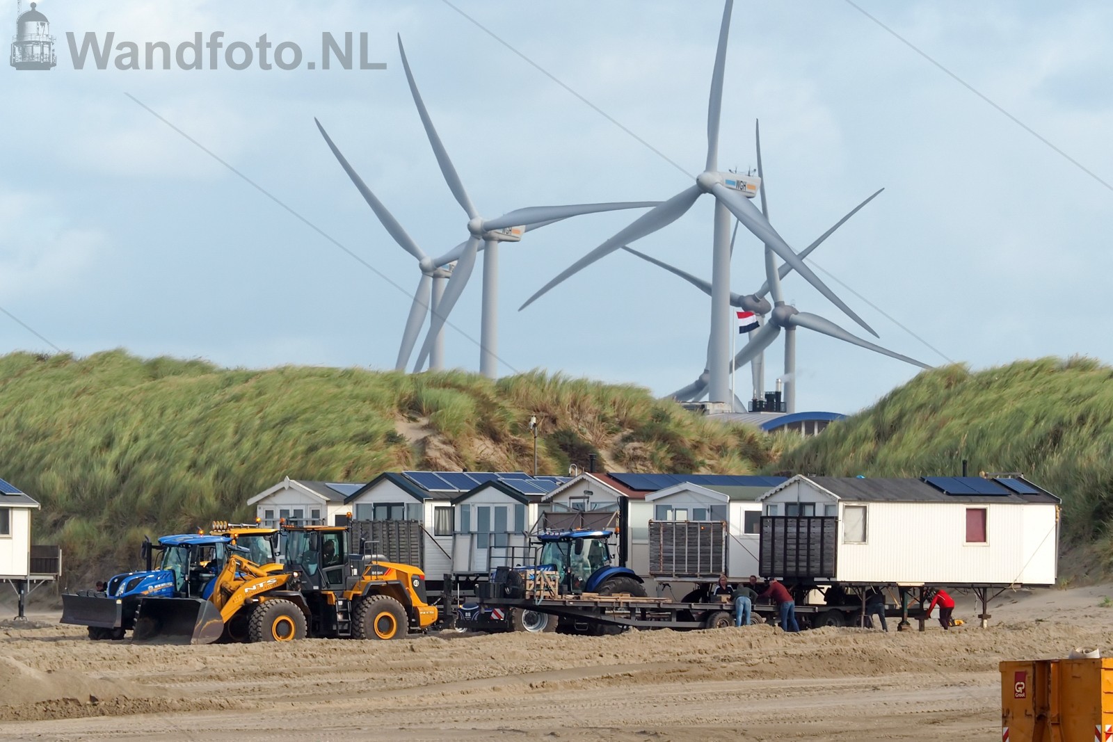 Strandhuisjes naar de wintrstalling