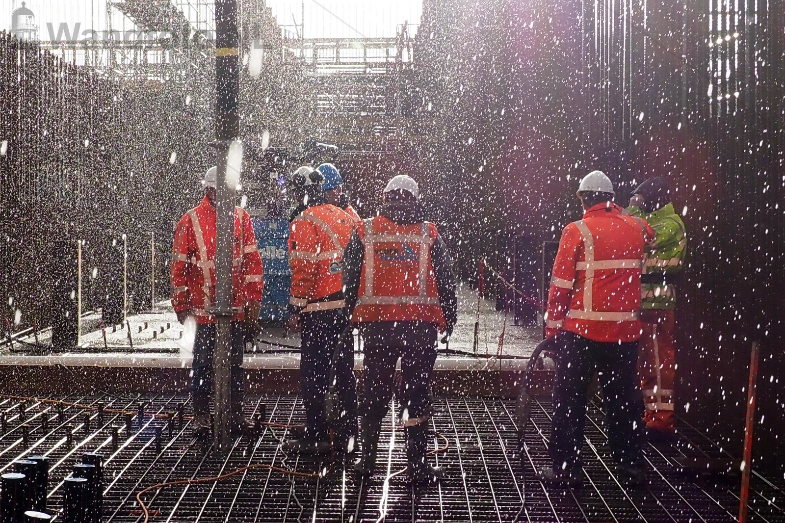Binnenhoofd | Betonstort laatste grote vlak van de vl