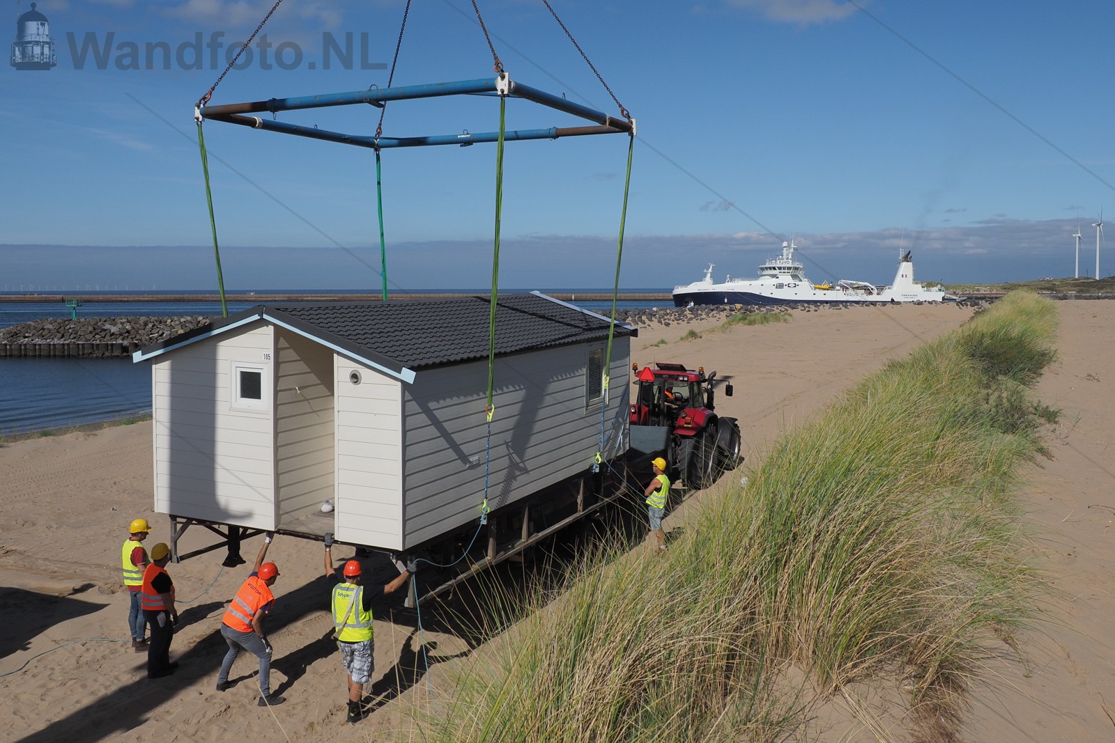 Strandhuisjestransport Kleine Strand