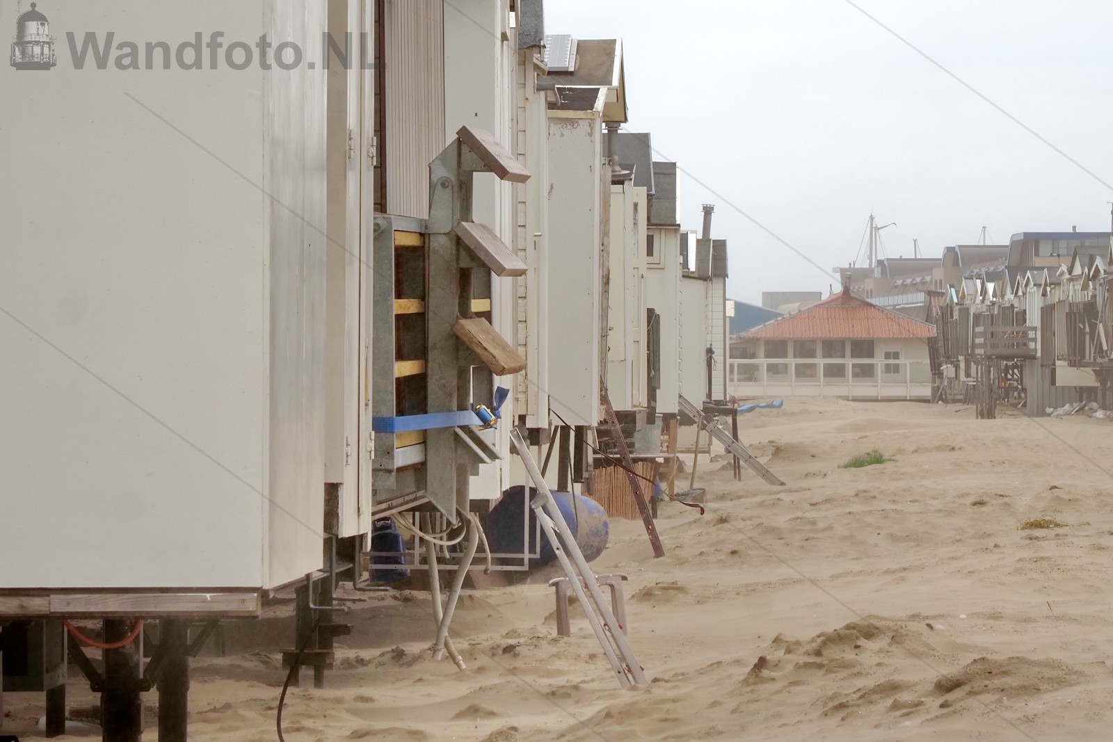 Strandhuisjes naar de wintrstalling