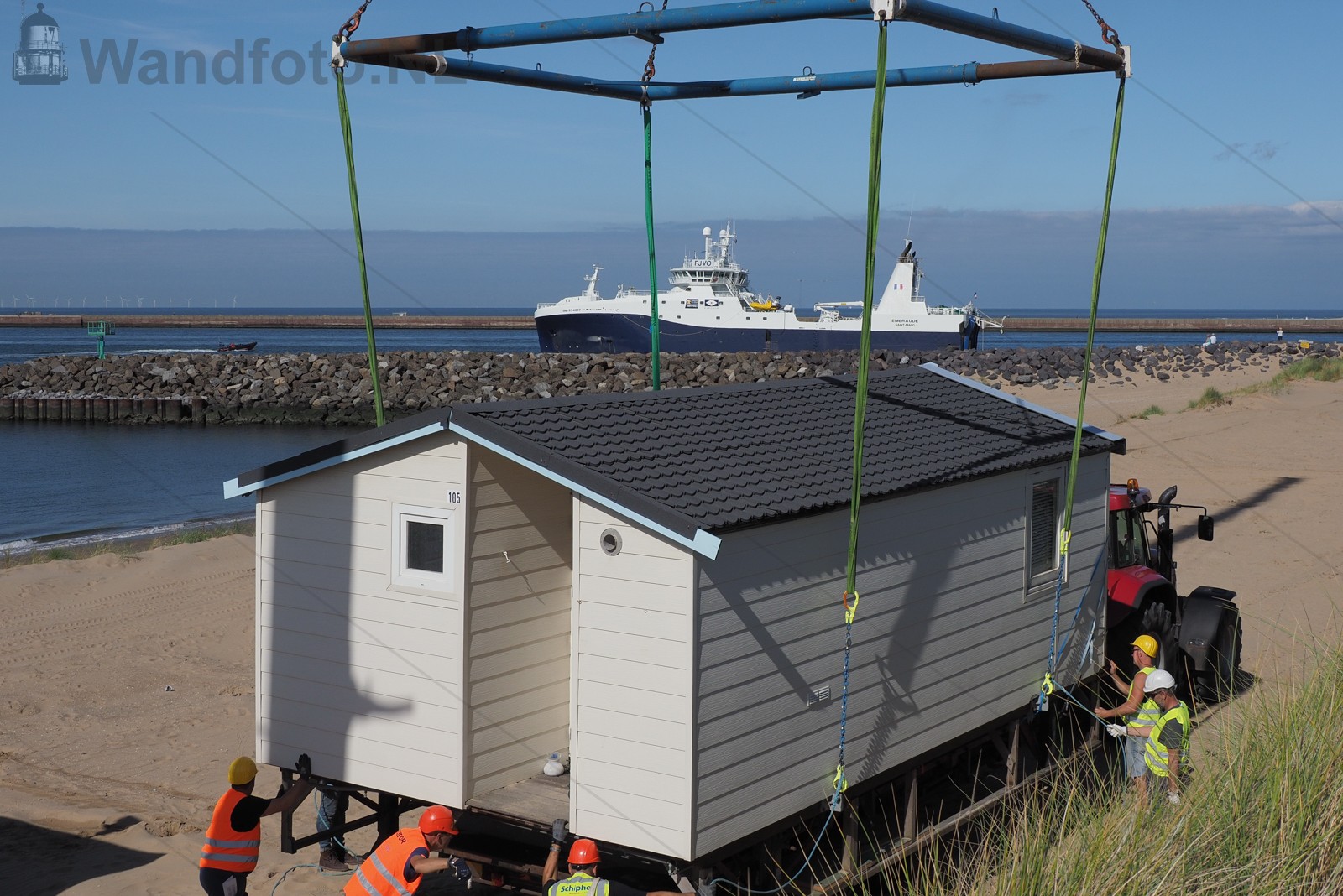 Strandhuisjestransport Kleine Strand