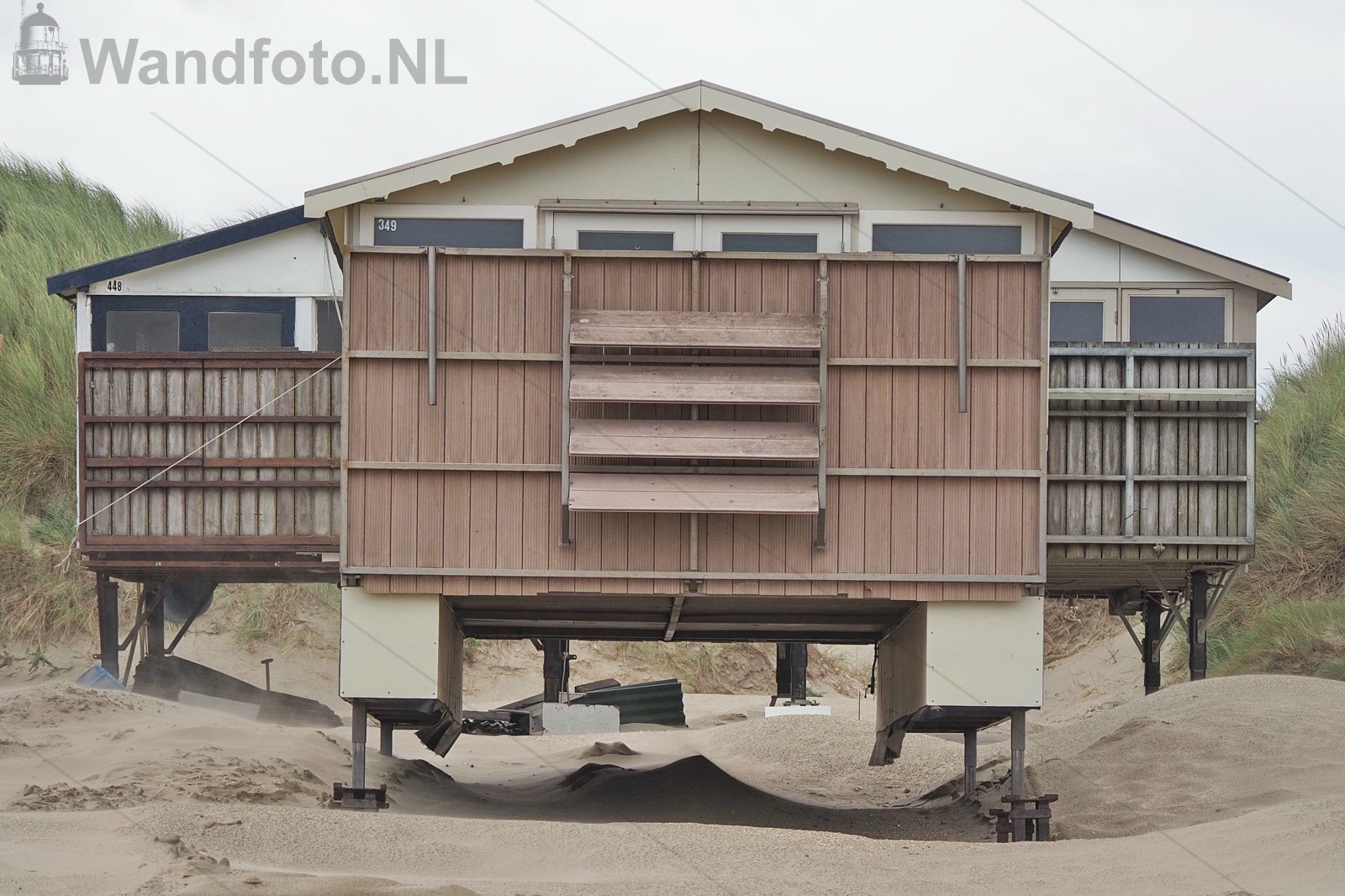 Strandhuisjes naar de wintrstalling