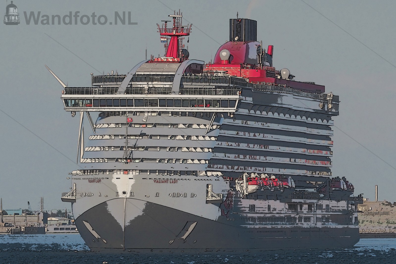 Vertrek bij cruiseschip Valiant Lady
