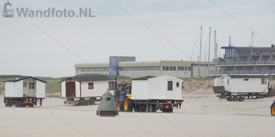 Strandhuisjes naar de wintrstalling