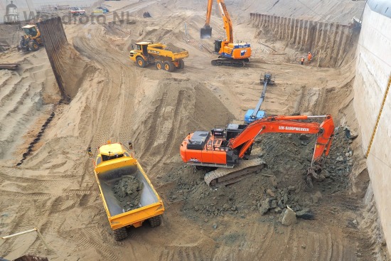 Zand weggraven