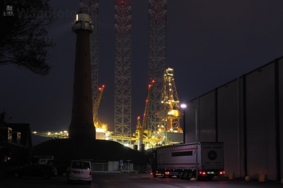 Grote Vuurtoren en booreiland Prospector 1