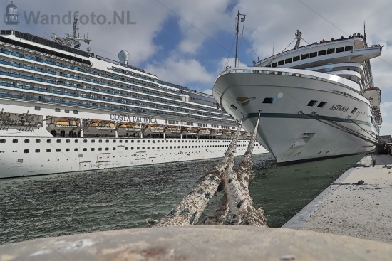 Cruiseschepen Artania en Costa Pacifica