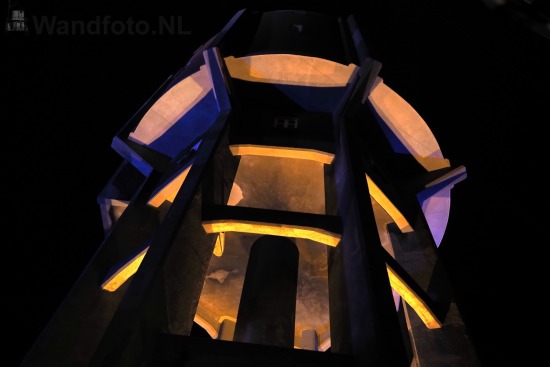 Verlichte watertoren tijdens de Week van de Industriecultuur