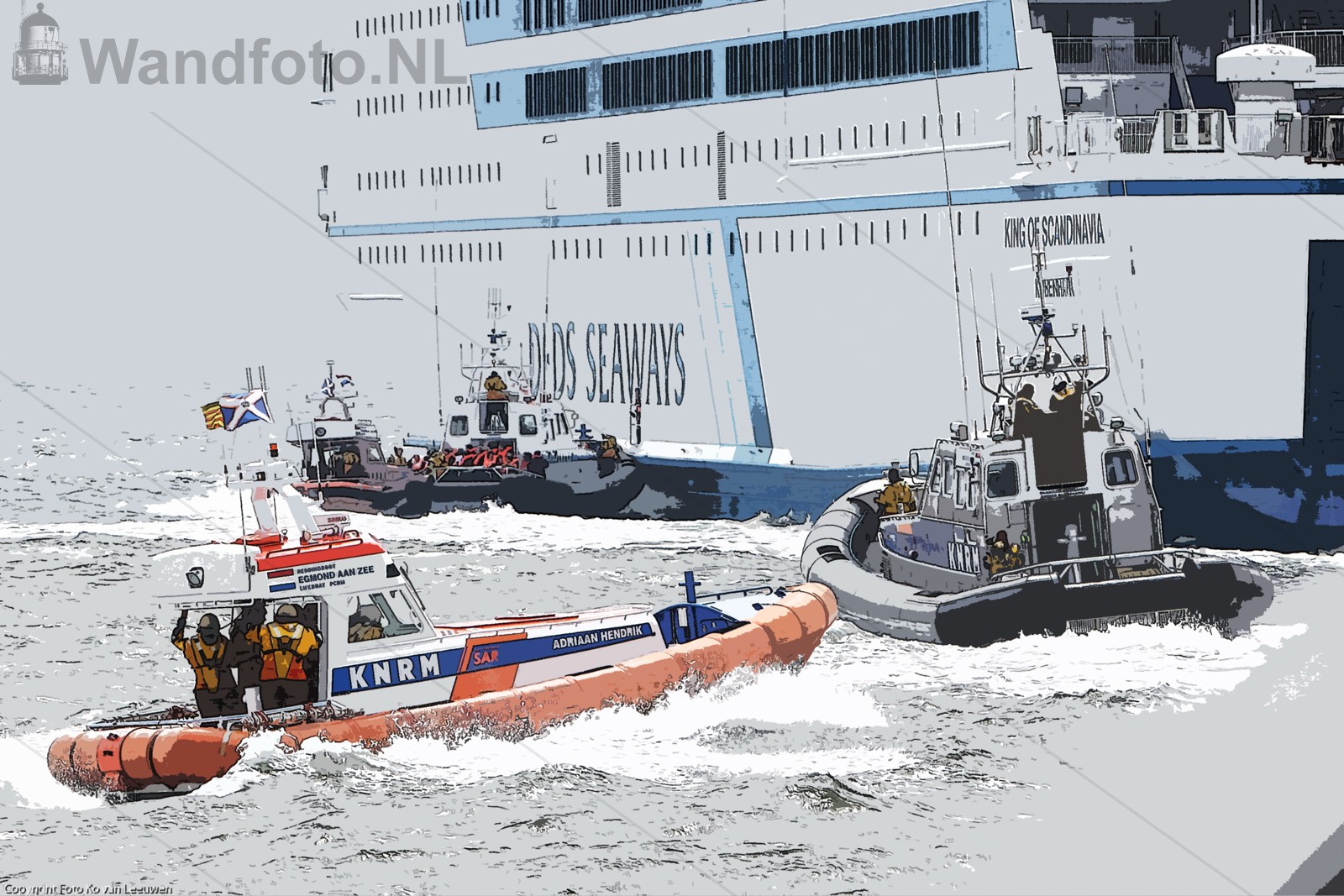 Ontruimingsoefening cruiseferry op de Noordzee bij  - LIVEX09